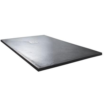 Claristone Anthracite Slate Effect Shower Tray & Waste - 1700 x 800mm
