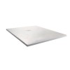 Claristone White Square Slate Effect Shower Tray &amp; Waste - 900 x 900mm