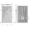 Claristone White Slate Effect Shower Tray &amp; Waste - 1500 x 900mm