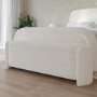 Cream Boucle Ottoman Storage Blanket Box - Taryn