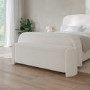 Off-White Boucle Storage Ottoman Bench - Taryn