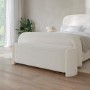 Cream Boucle Ottoman Storage Blanket Box - Taryn