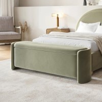 Sage Velvet Ottoman Storage Blanket Box - Taryn Sage Velvet Ottoman Storage Blanket Box - Taryn
