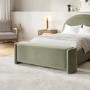 Sage Velvet Ottoman Storage Blanket Box - Taryn