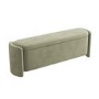 Sage Velvet Ottoman Storage Blanket Box - Taryn