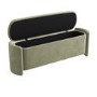 Sage Velvet Ottoman Storage Blanket Box - Taryn