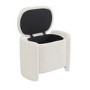 Off-White Boucle Dressing Table Stool with Ottoman Storage - Taryn