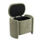 Sage Velvet Dressing Table Stool with Ottoman Storage - Taryn