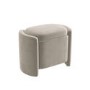 Beige Velvet Wrap Around Ottoman Stool - Taryn