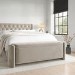 Beige Velvet Wrap Around Ottoman Blanket Box - Taryn