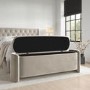 Beige Velvet Wrap Around Ottoman Blanket Box - Taryn