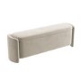 Beige Velvet Wrap Around Ottoman Blanket Box - Taryn