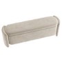 Beige Velvet Wrap Around Ottoman Blanket Box - Taryn