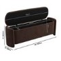 Brown Velvet Ottoman Storage Blanket Box - Taryn