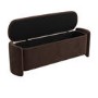Brown Velvet Ottoman Storage Blanket Box - Taryn