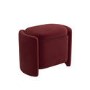 Burgundy Velvet Wrap Around Ottoman Stool - TARYN
