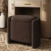 Brown Velvet Wrap Around Ottoman Stool - Taryn