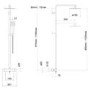 Black Thermostatic Mixer Shower with Square Overhead & Handset - Zana