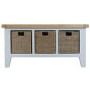 Grasmere Large Hall Bench in Grey