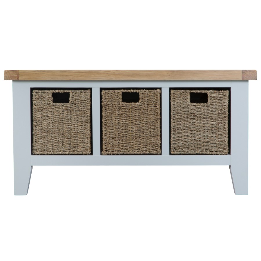 Grasmere Large Hall Bench in Grey