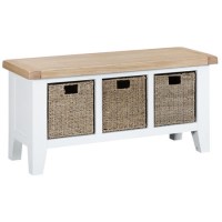 Grasmere Large Hall Bench in White