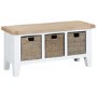 Grasmere Large Hall Bench in White