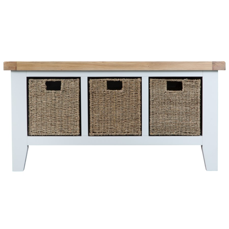 Grasmere Large Hall Bench in White