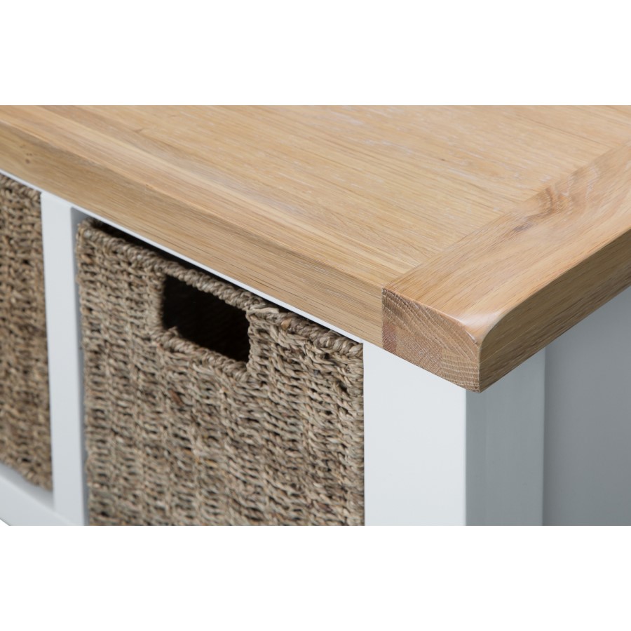 Grasmere Large Hall Bench in White