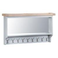 Grasmere Large Hall Wall Mounted Coat Rack in Grey