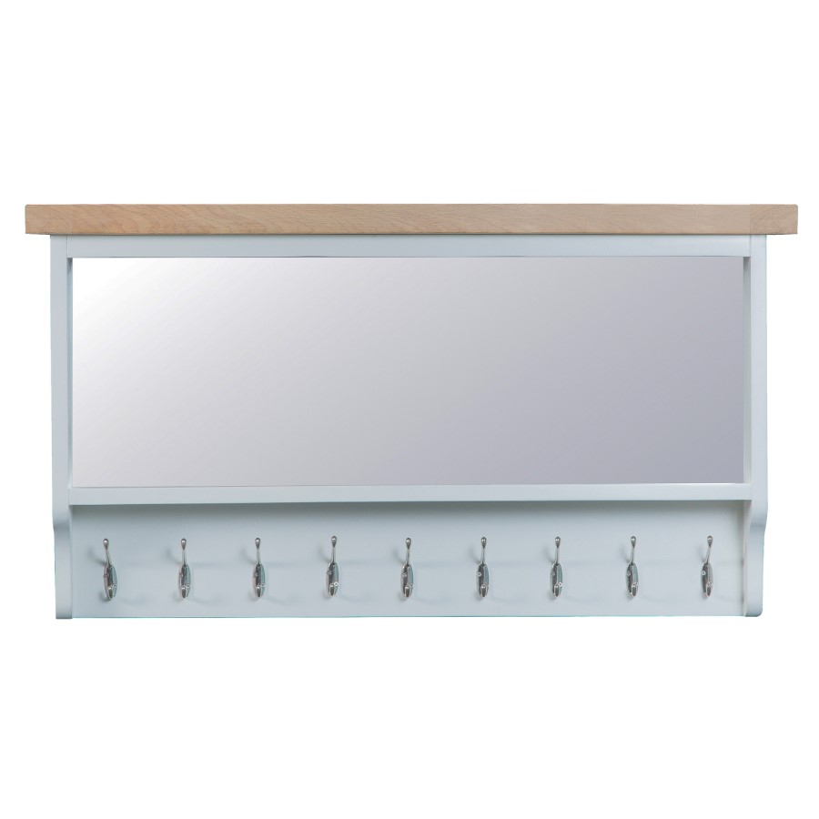 Grasmere Large Hall Wall Mounted Coat Rack in Grey
