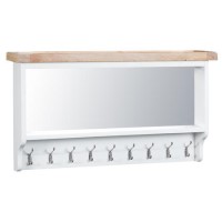 Grasmere Large Hall Wall Mounted Coat Rack in White Grasmere Large Hall Wall Mounted Coat Rack in White