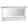 Grasmere Large Hall Wall Mounted Coat Rack in White