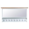 Grasmere Large Hall Wall Mounted Coat Rack in White
