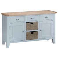 Grasemere Large Sideboard with Baskets in Grey