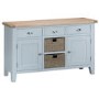 Grasemere Large Sideboard with Baskets in Grey