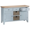 Grasemere Large Sideboard with Baskets in Grey