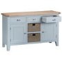 Grasemere Large Sideboard with Baskets in Grey