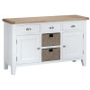 Grasmere Large Sideboard with Baskets in White