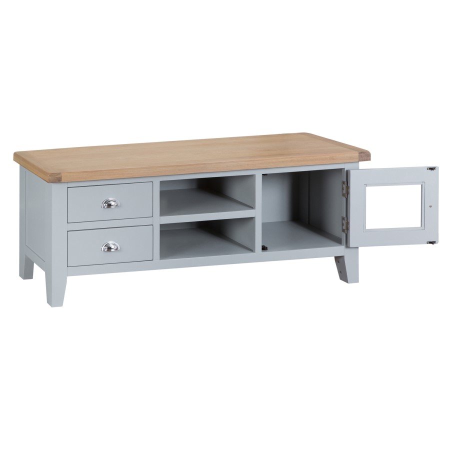 Grasmere Large Grey TV Unit - TV's up to 65"