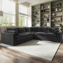 GRADE A1 - 5 Seater Corner Sofa in Charcoal Sustainable Velvet Fabric - Tatum