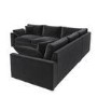 GRADE A1 - 5 Seater Corner Sofa in Charcoal Sustainable Velvet Fabric - Tatum