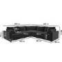 GRADE A1 - 5 Seater Corner Sofa in Charcoal Sustainable Velvet Fabric - Tatum