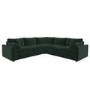 GRADE A2 - Large Green Sustainable Velvet 5 Seater Corner Sofa - Tatum