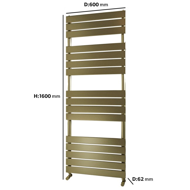 Brass Towel Radiator 1600 x 600mm - Tundra