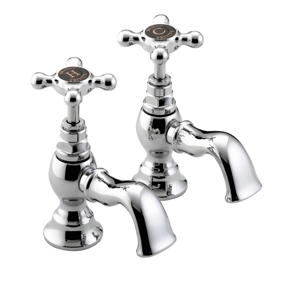 Bristan Trinity Chrome Basin Pillar Taps