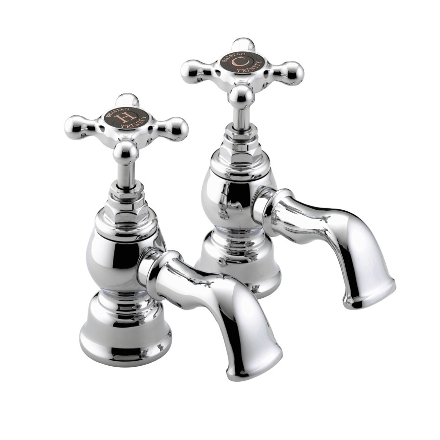 Bristan Trinity 2 Bath Pillar Taps Chrome
