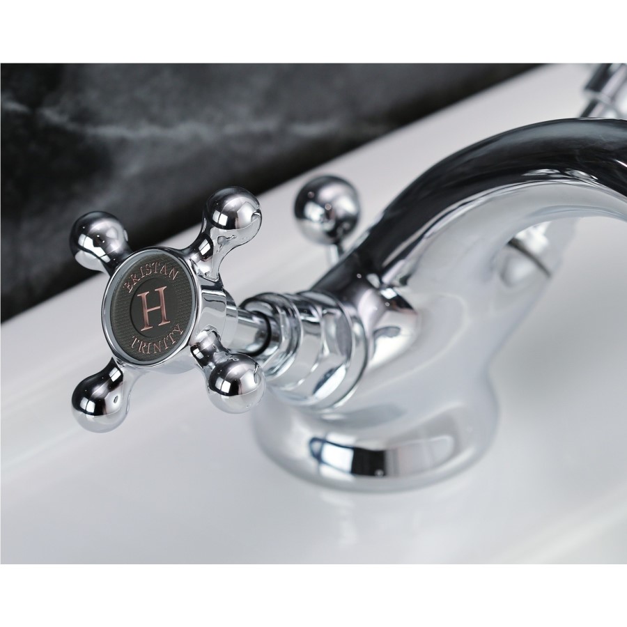 Bristan Trinity Chrome Basin Mixer Tap with Waste