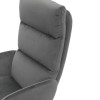 GRADE A2 - Dark Grey Velvet Swivel Recliner Chair with Footstool - Tyra
