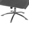 GRADE A2 - Dark Grey Velvet Swivel Recliner Chair with Footstool - Tyra