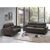 Tanaro Grey Leather Sofa - Seats 3 